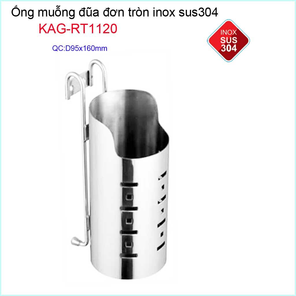 [HCM]Ống đũa tròn KAG-RT1120, ống đựng muỗng đũa nĩa Inox SUS304 dập khuôn cao cấp sáng bóng bền bỉ theo thời gian