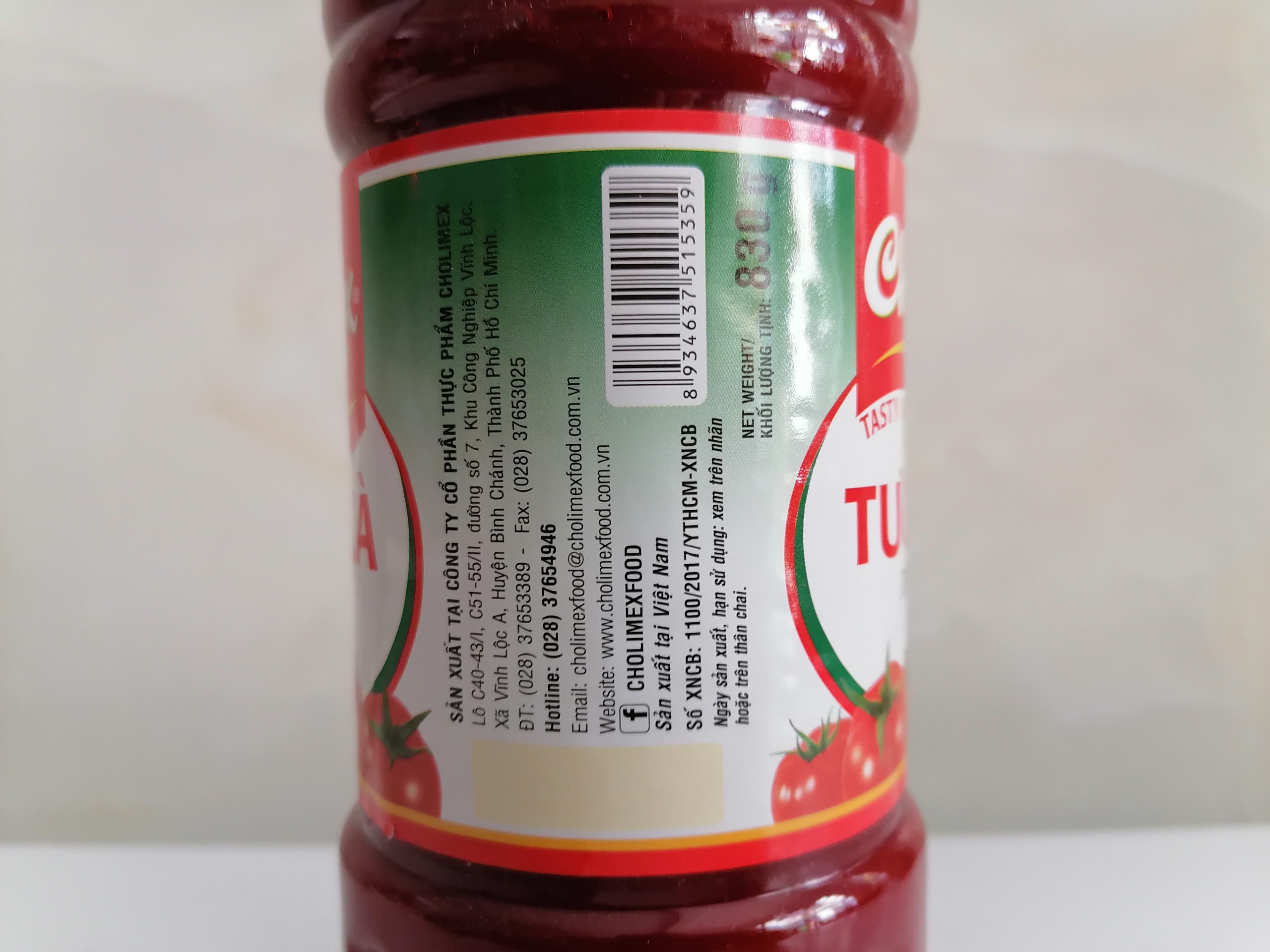 [CHAI 830G] TƯƠNG CÀ [VN] CHOLIMEX Tomato Sauce (choli-hk)
