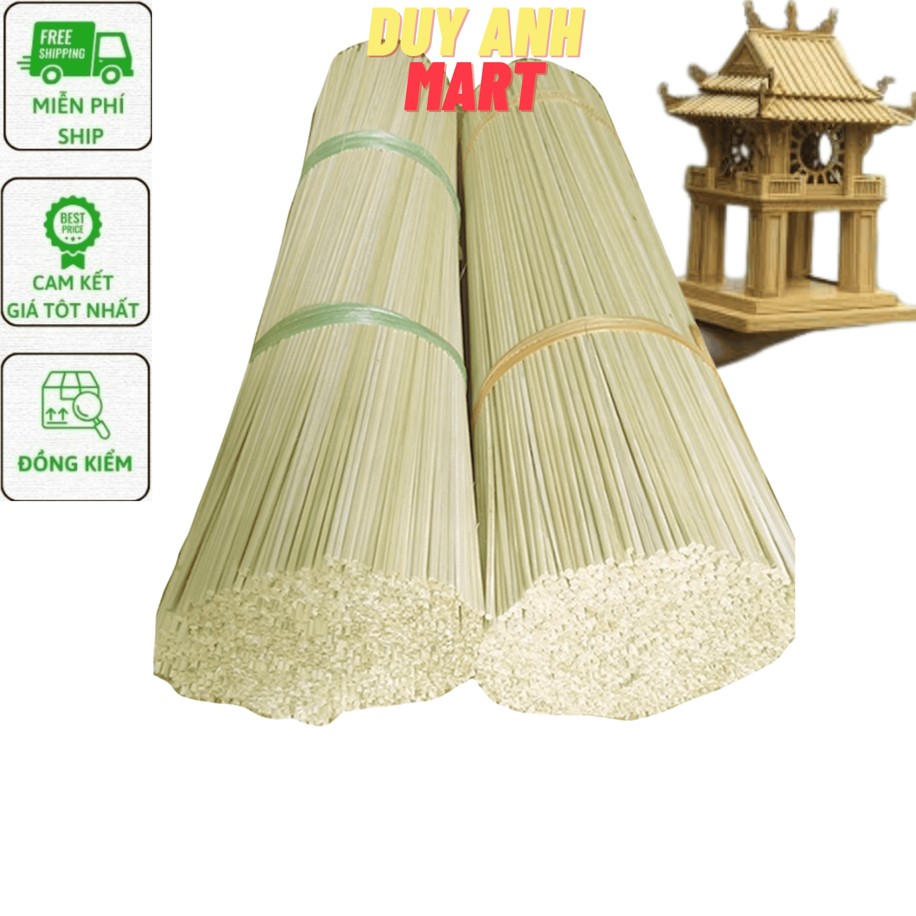 Tăm Tre Dài [1 kg] Làm Nhà Mô Hình, Handmade