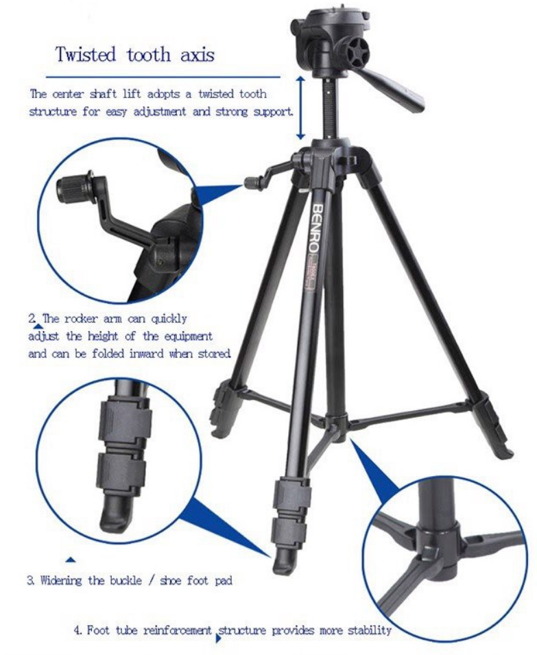 Chân máy ảnh Benro T600EX + Da cừu lau len (Da thật)