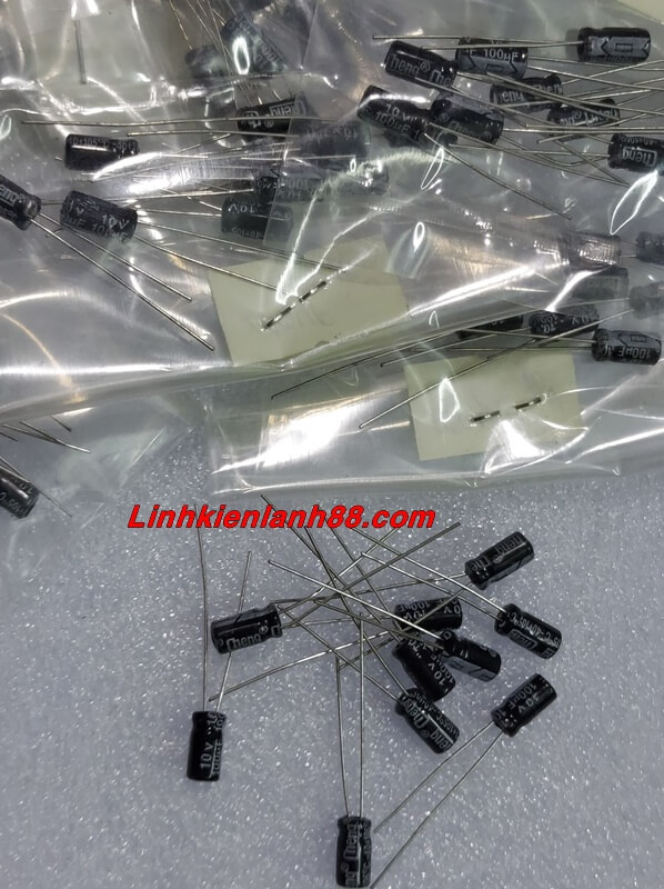 (10 con) Tụ Hóa 100UF 10V Mới, Chính Hãng