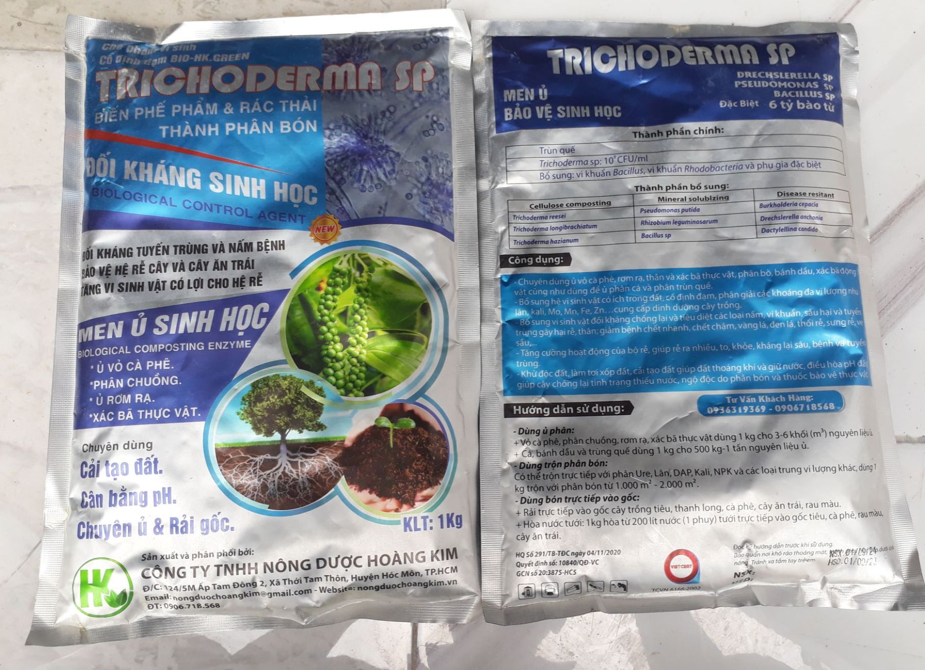 (COMBO 5 GÓI)TRICHODERMA Tím 1KG - MEN Ủ SINH HỌC PHÂN HỦY XÁC BÃ THỰC VẬT/HỮU CƠ
