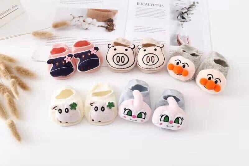 [HCM]Tất hình thú bàn chân cho bé chống trượt chất cotton len dày dặn cho bé từ sơ sinh đến 2 tuổi size SM