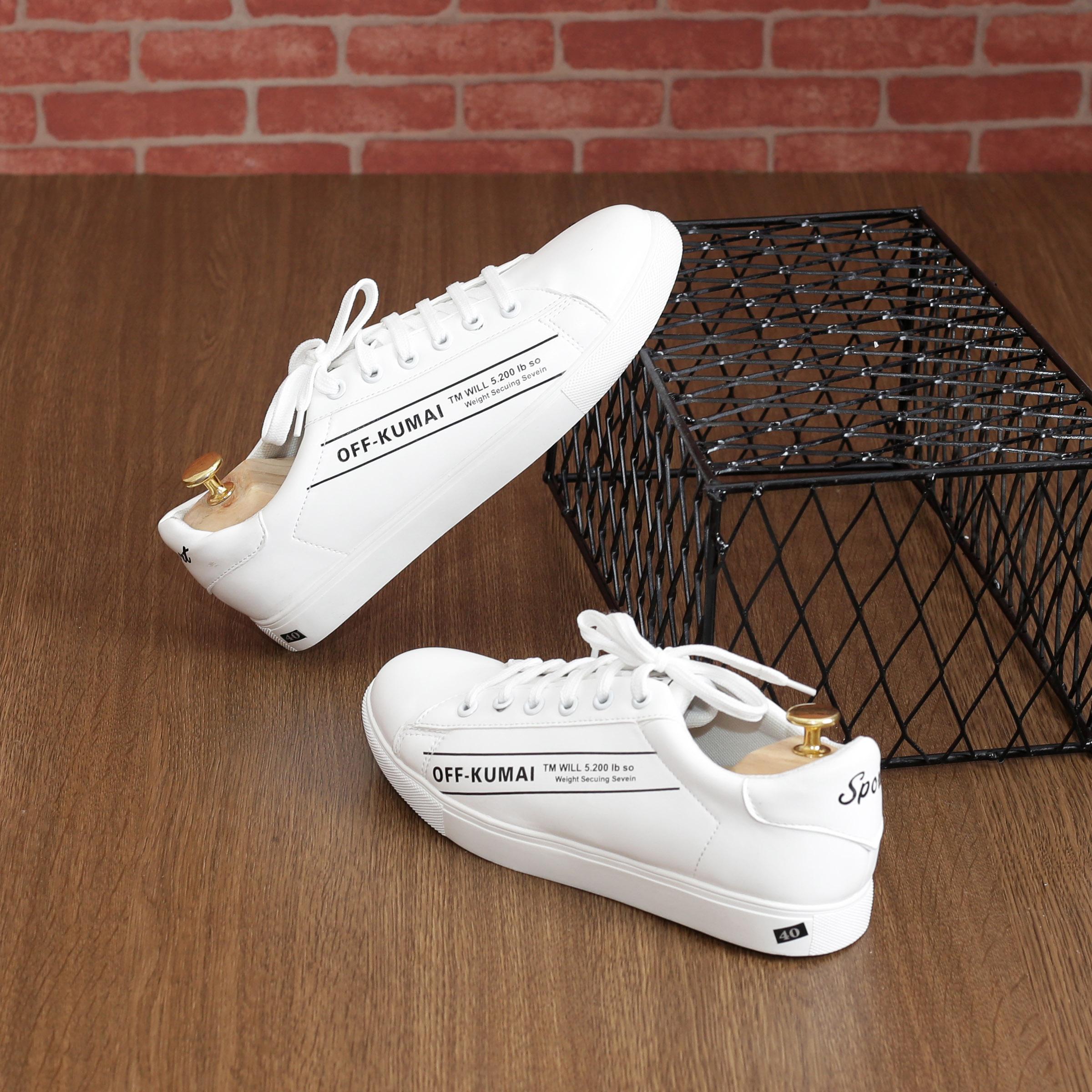 GIày sneaker nam, giày nam thể thao 2019 (trắng)