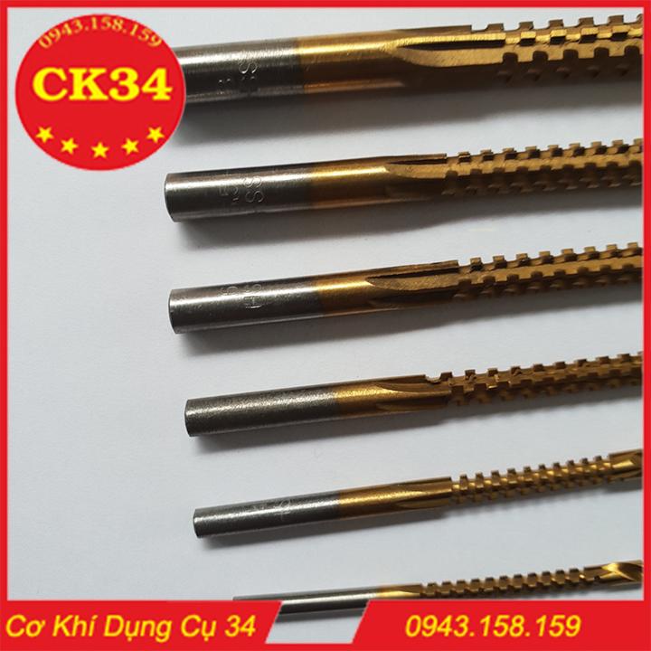 Bộ 6 mũi khoan răng cưa đa năng  phủ titanium 3-8mm