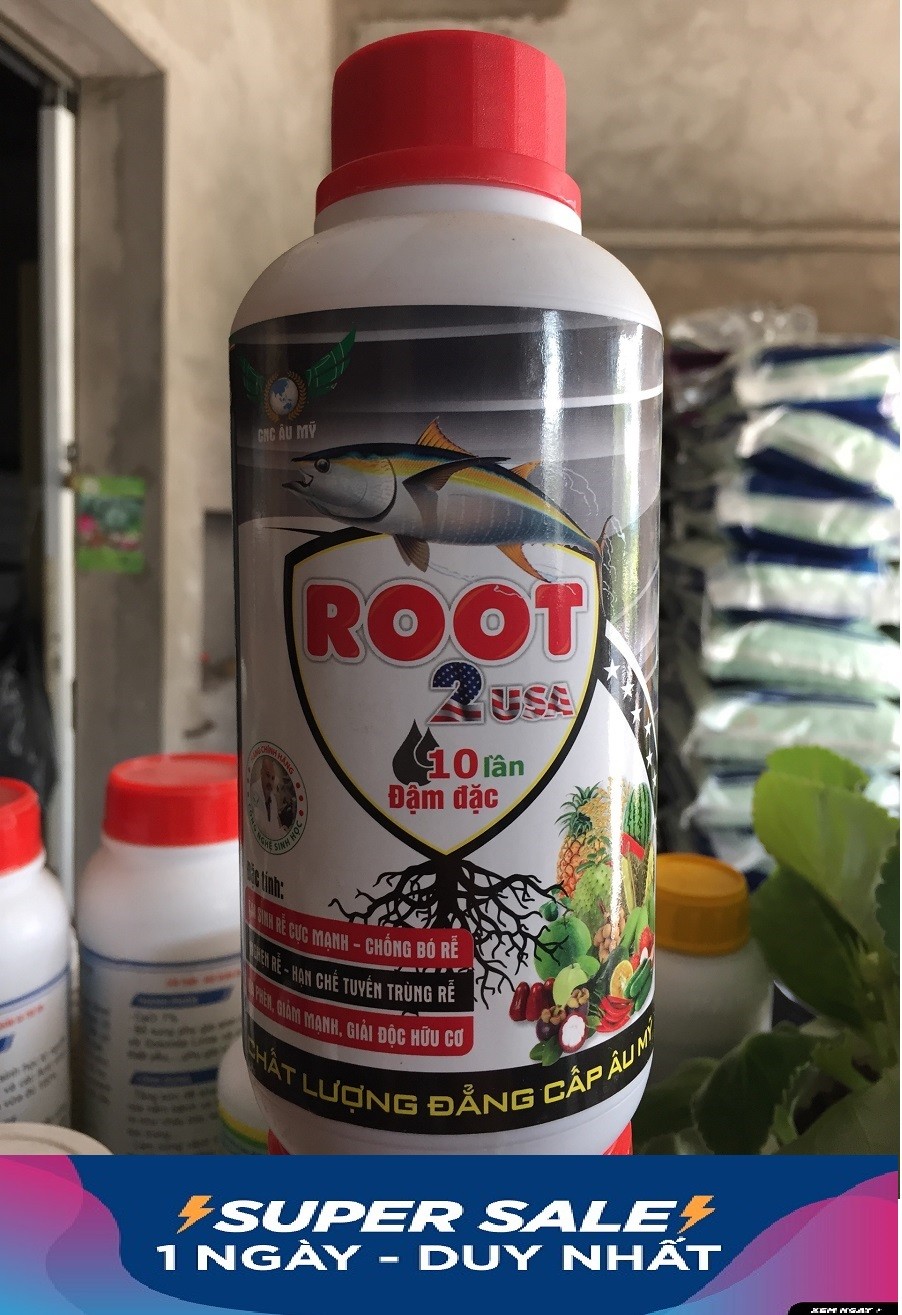 Phân bón hữu cơ ROOT 2 USA ĐẬM ĐẶT 10 LẦN 500ml Kích rễ Xanh lá Giúp cây nâng chất đề kháng