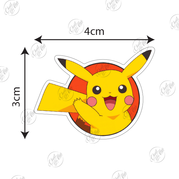 Bộ 100 sticker Pikachu Pokemon Bửu bối thần kỳ không trùng biểu cảm cực dễ thương dán xe đạp laptop điện thoại tủ lạnh vali...