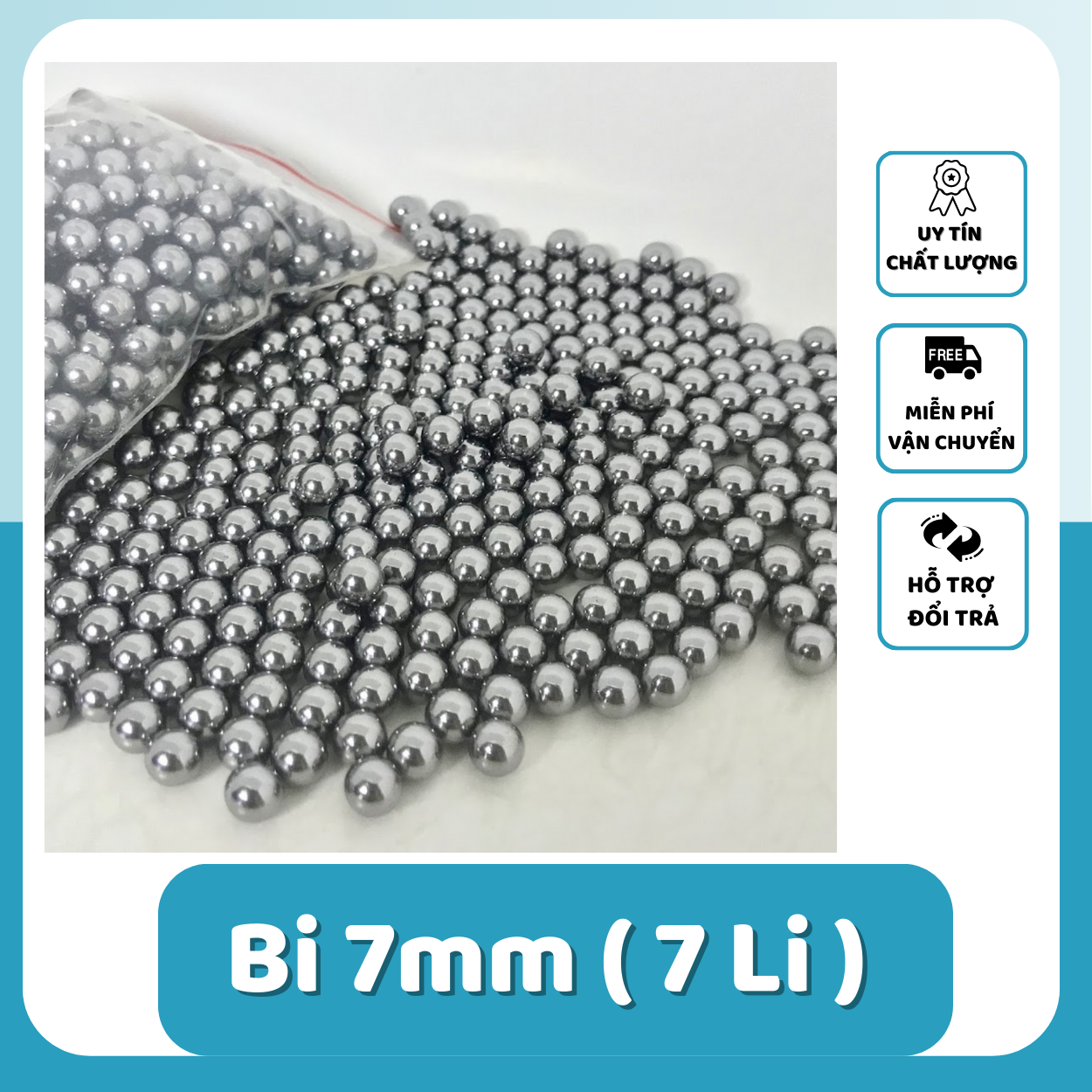 1 Kg Bi Sắt loại 7mm (7 li ) (Số lượng 1 / Kg)