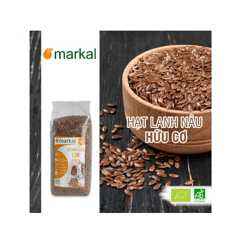 Hạt lanh nâu hữu cơ Markal 500g