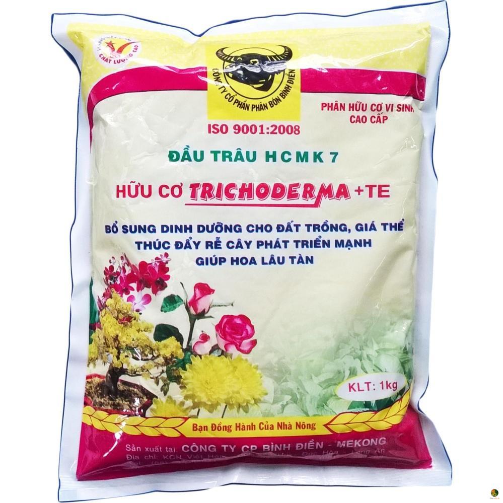 Phân hữu cơ vi sinh cao cấp đầu trâu trichoderma+te 1kg