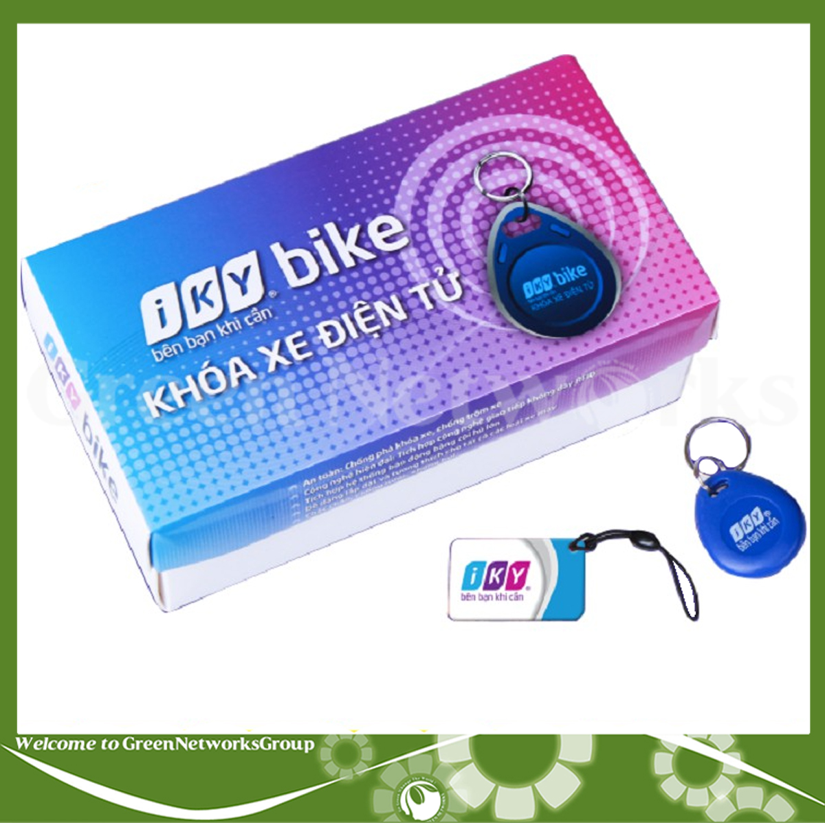 Khóa chống trộm xe máy thẻ từ thông minh IKY BIKE Greennetworks