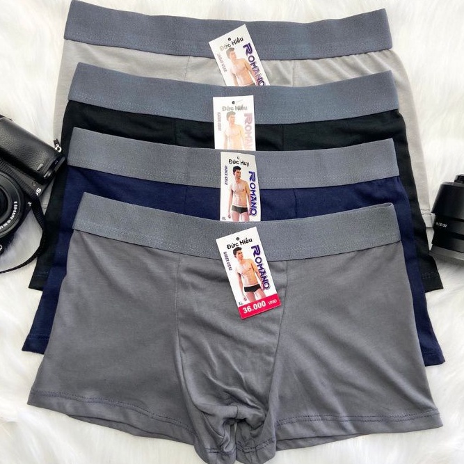 Combo 10 quần sịp đùi nam vải cotton co dãn mềm mịn thoáng