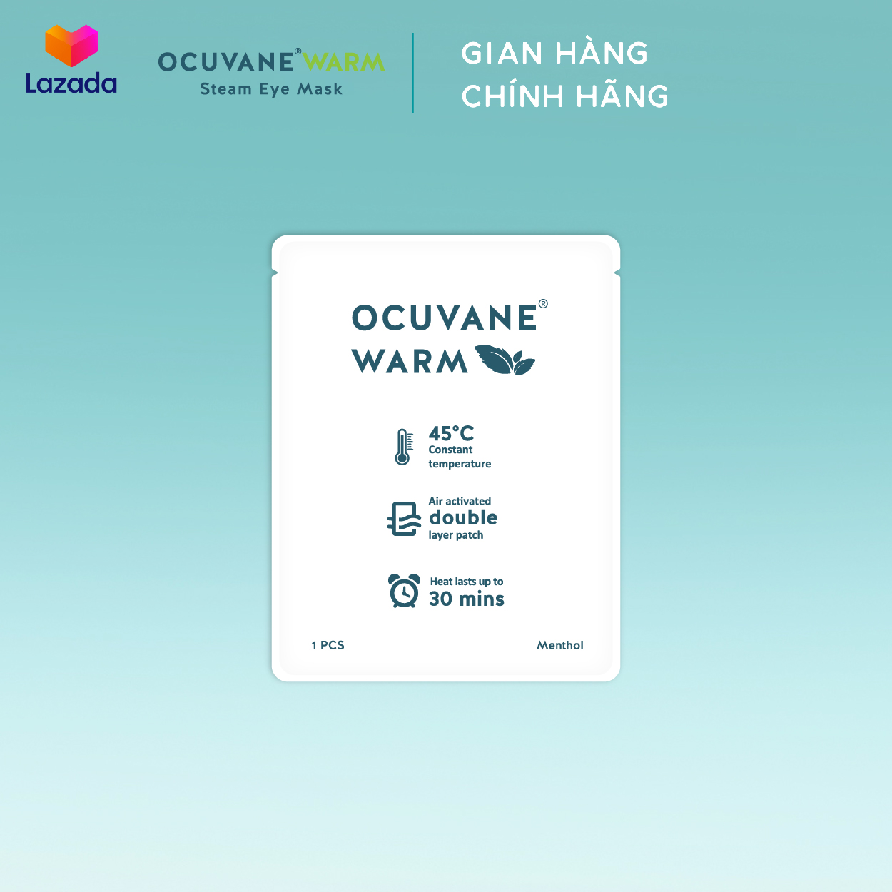Miếng chườm ấm mắt hơi nước thảo dược Ocuvane Warm