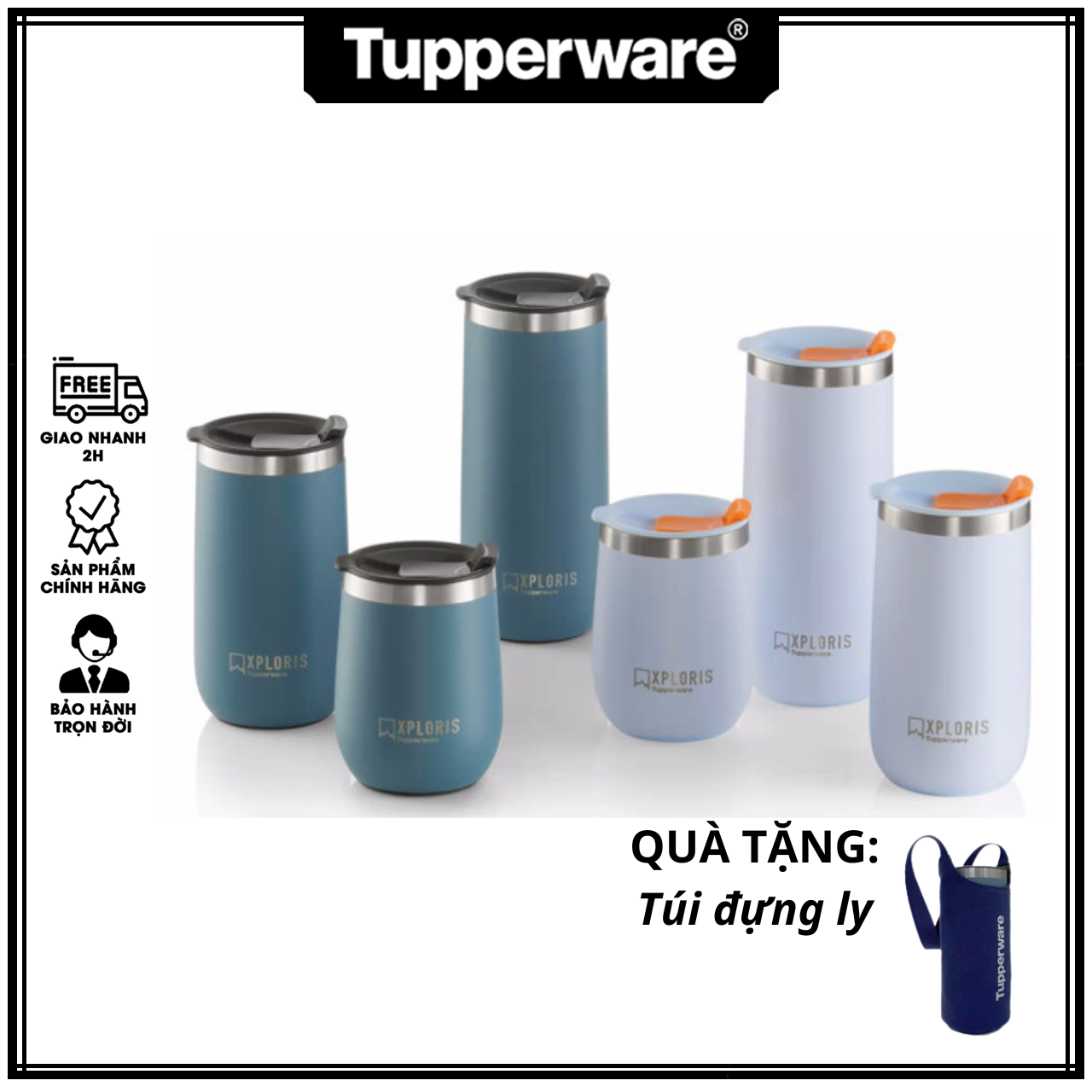 Ly giữ nhiệt XPLORIS (Tặng kèm túi đựng) - Tupperware