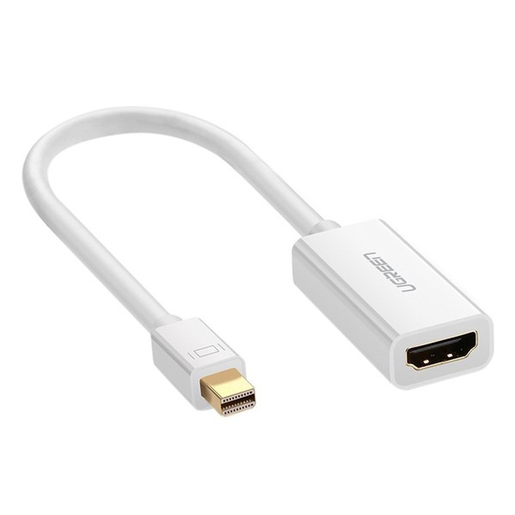 Cổng chuyển đổi mini display port to hdmi, hỗ trợ phân giải 1920*1080_ cáp mini displayport to hdmi ugreen 10460.