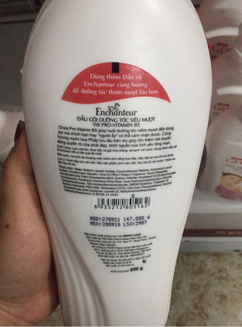 [Chính Hãng] Dầu Gội Enchanteur 650g