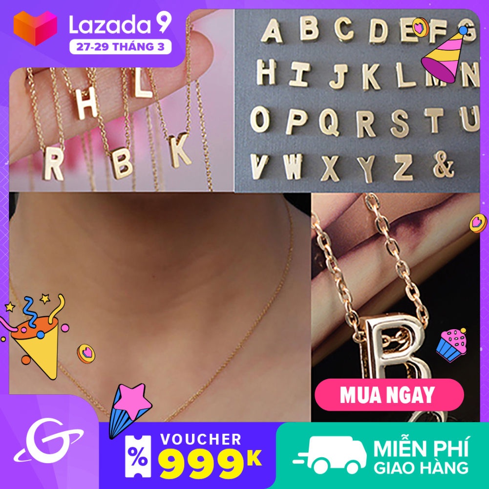 WOCO Fashion Women Jewelry DIY Letter Pendant Link Chain Charm Necklace Party Gift