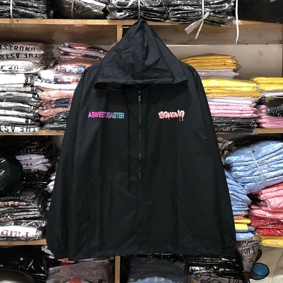 Áo khoác dù BANAWA Jacket Wet  [ Đen - Trắng - Hồng - Tím ]