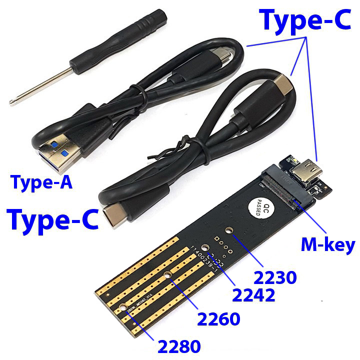 Box SSD M.2 PCIe NVMe USB-C 3.1 Blueendless 2802N - BX02