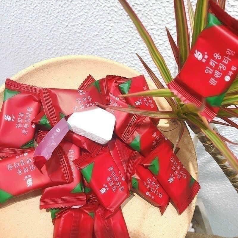 Combo 100 chiếc khăn lau mặt nén hình viên kẹo ( 5 gói mỗi gói 20 cái)