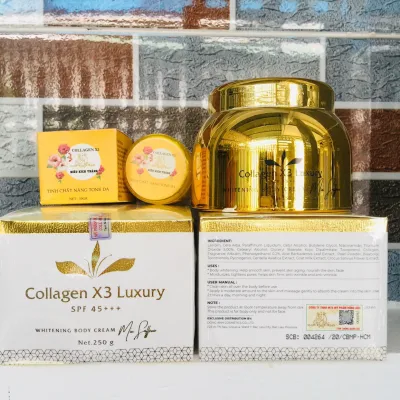 Combo Kem Body Collagen X3 Luxury Kích trắng Đông Anh