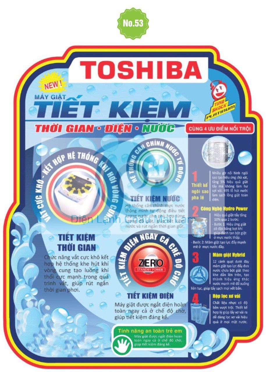 Miếng Dán/Tem Dán Máy Giặt
