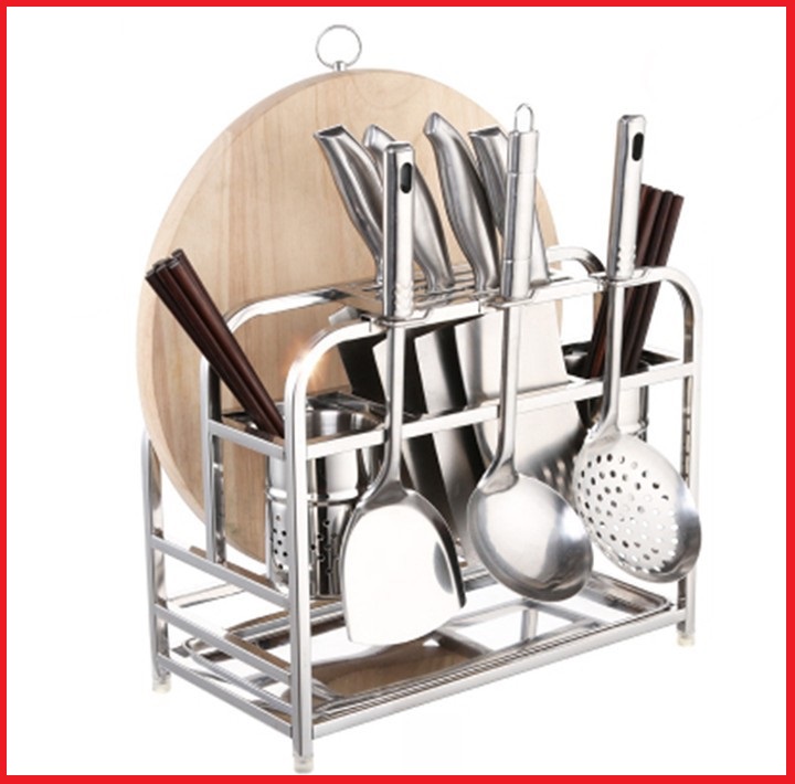 Full stainless steel chopping board knife holder with 35x18x27cm spoon chopsticks holder gift high quality