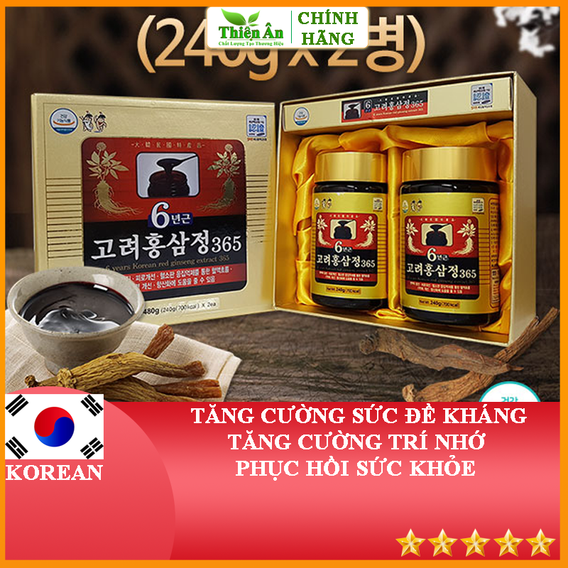 Cao Đặc Hồng Sâm 365 Hộp 2 Lọ (240g x 2)