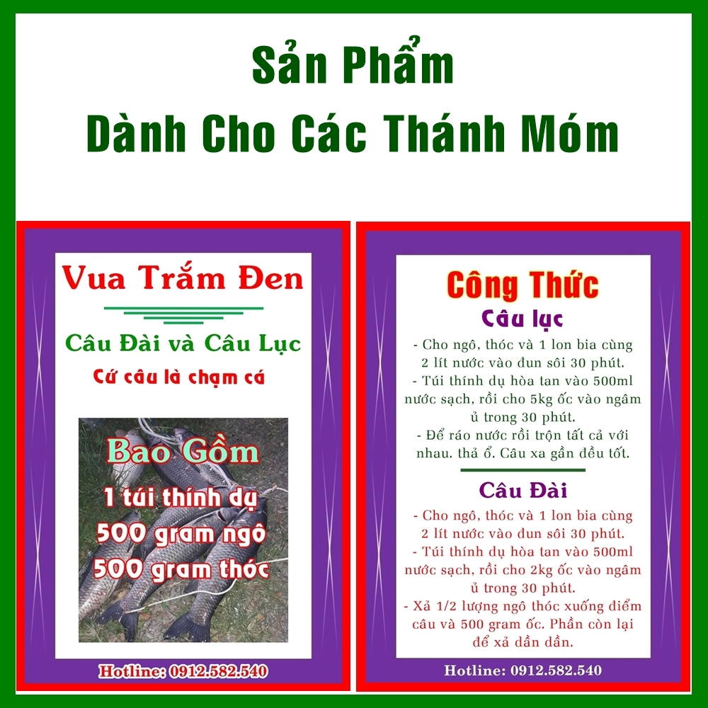 Mồi trắm đen kiểu mới, Vua Trắm Đen. cứ câu là chạm cá, thính trắm đen