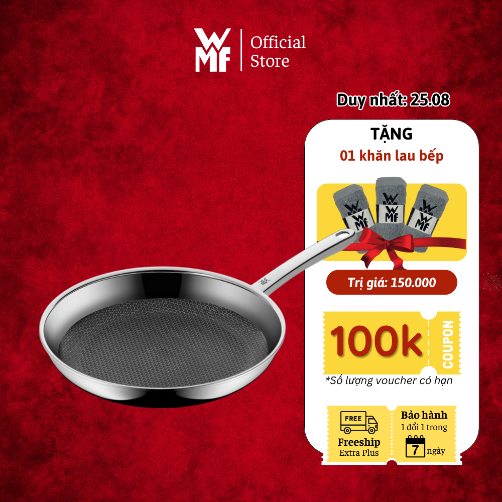 Chảo chống dính wmf profi resist hex 28cm vân tổ ong chất liệu cao cấp, phù hợp mọi loại bếp - 1756286411