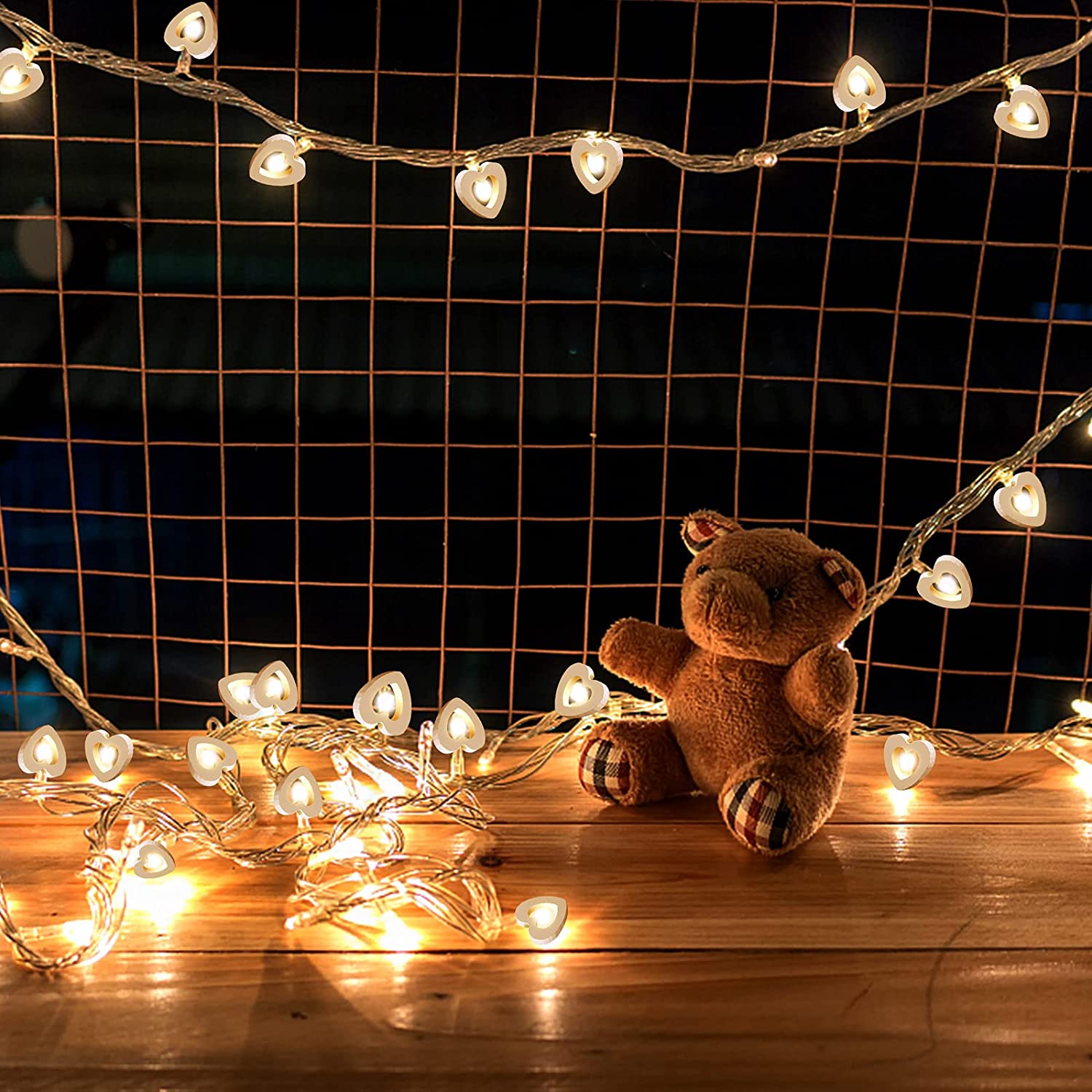 Dây Đèn Led Xài Pin AA/USB Bóng Đèn Trái Tim Trang Trí Tiệc Cưới String Light Decorative Light Valentine