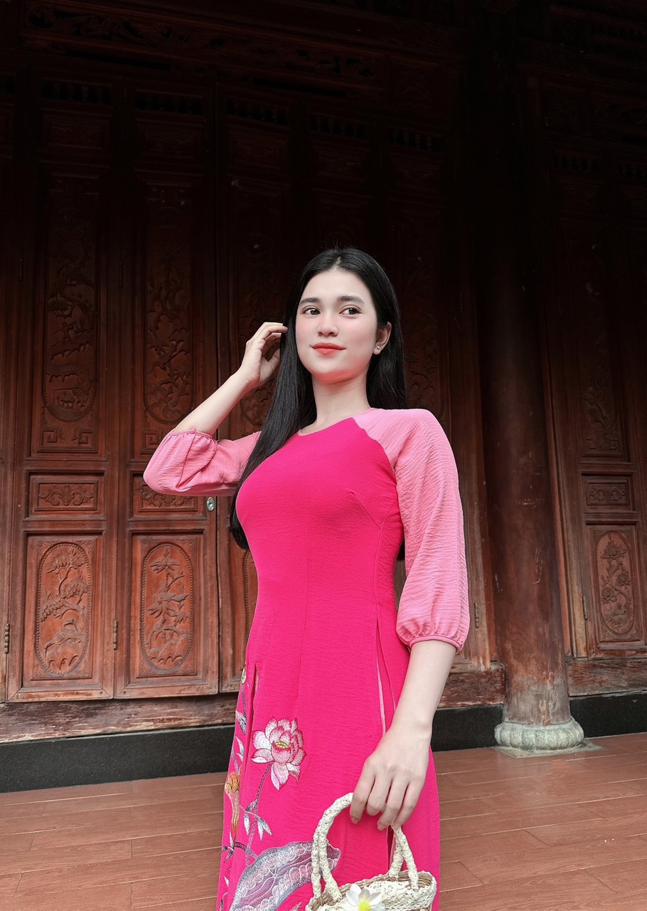 đồ lam đi chùa _ Mẫu áo dài 8 tà ( hàng cao cấp )