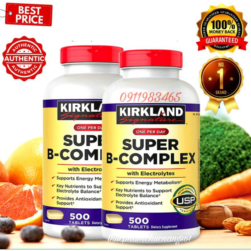 Super B Complex Kirkland 500 Viên Cam Kết Đúng Mô Tả Chất Lượng