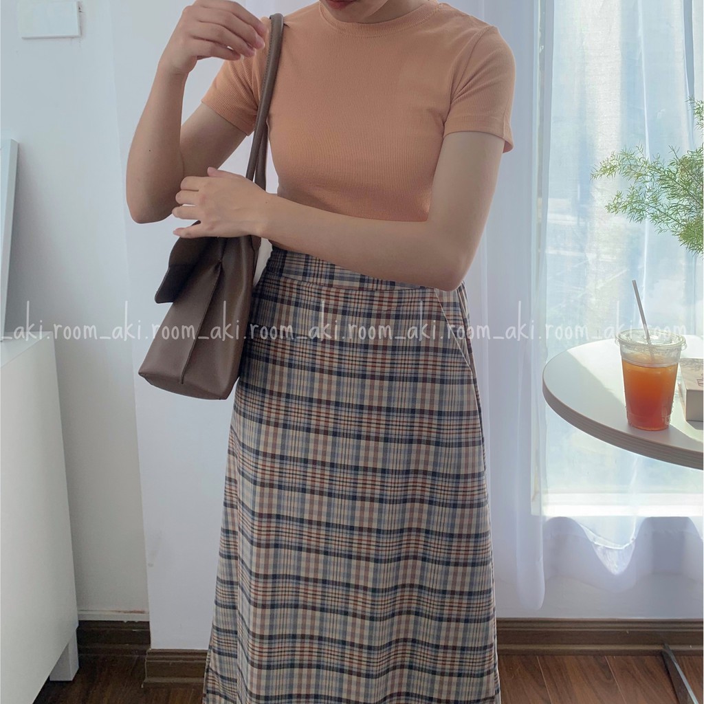 Áo thun tăm, áo thun gân trơn cổ tròn basic chất dày dặn co giãn - Akiroom