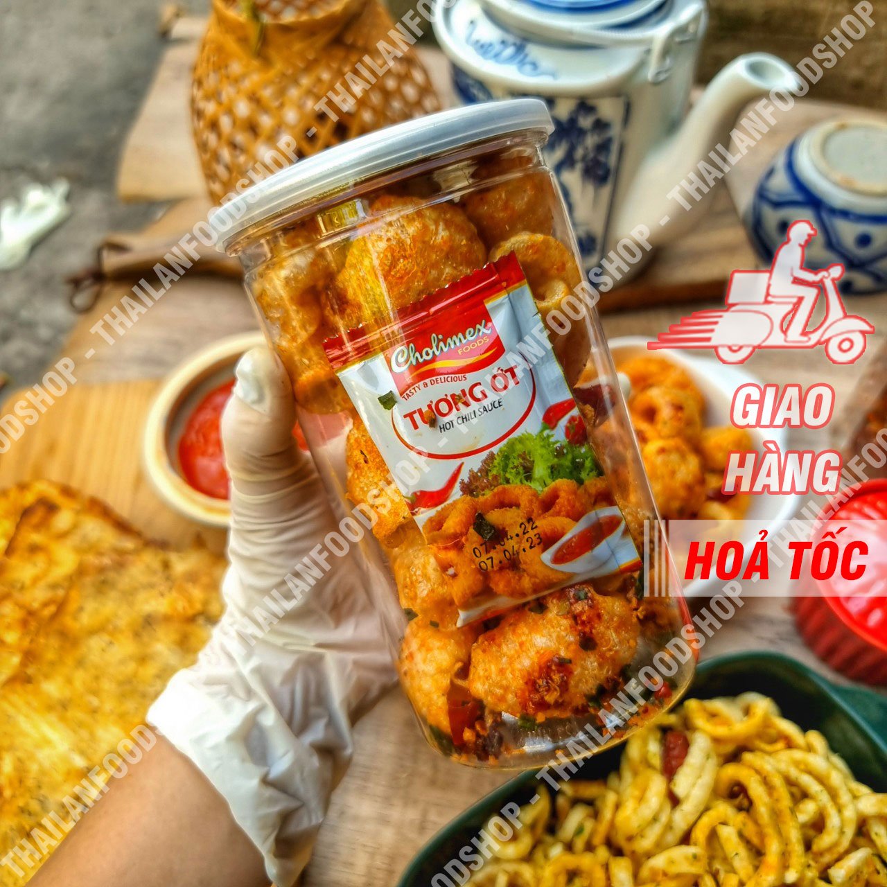 Da Heo Quay Giòn Sốt Mắm Hành - Lon 130gr