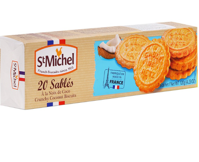 Bánh qui bơ dừa St Michel Sablés 120g