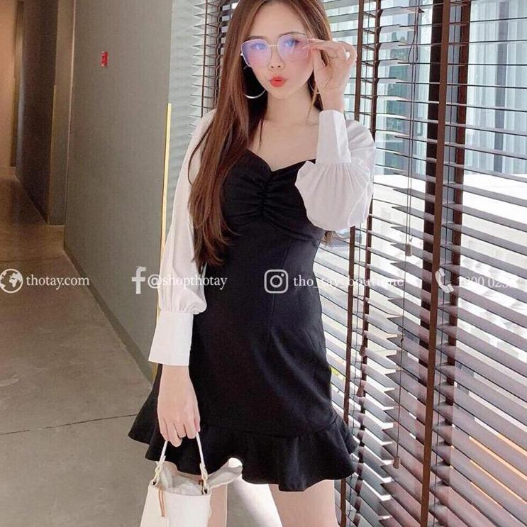 Đầm Đuôi Cá Phối Tay Dài