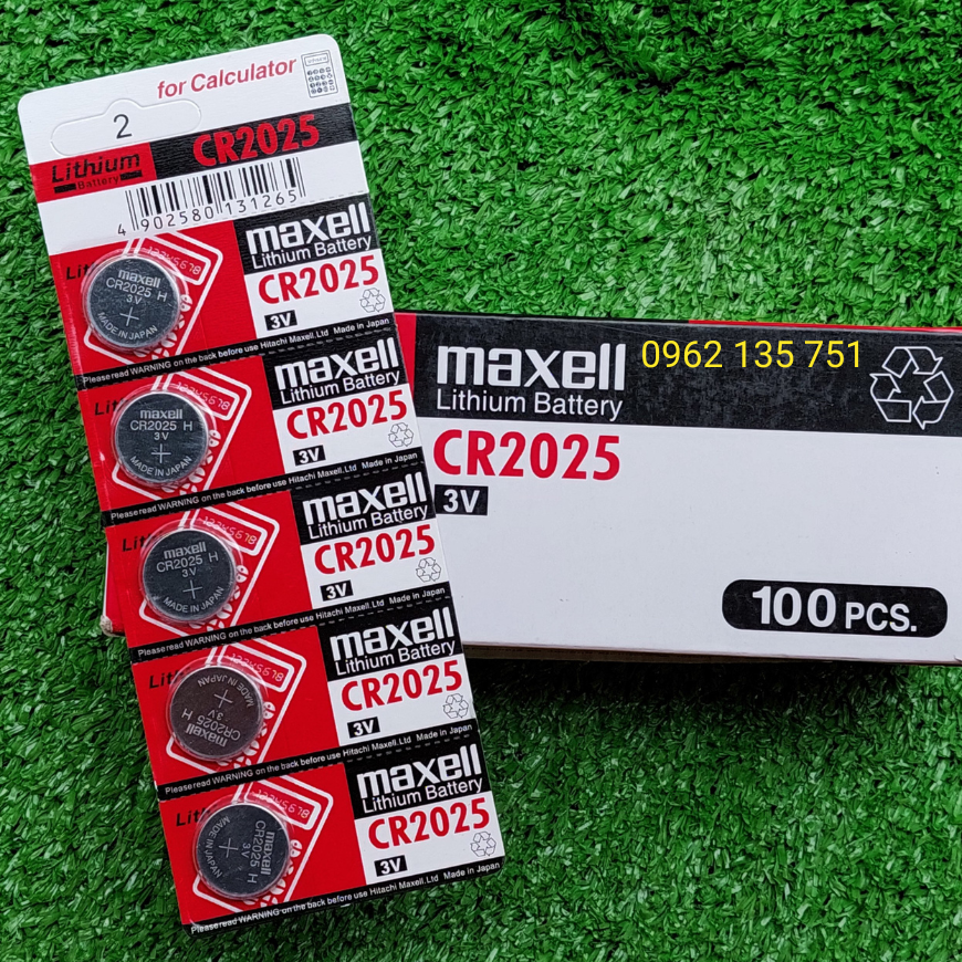 Vỉ 5 viên PIN MAXELL CR2016, CR2025, CR2032