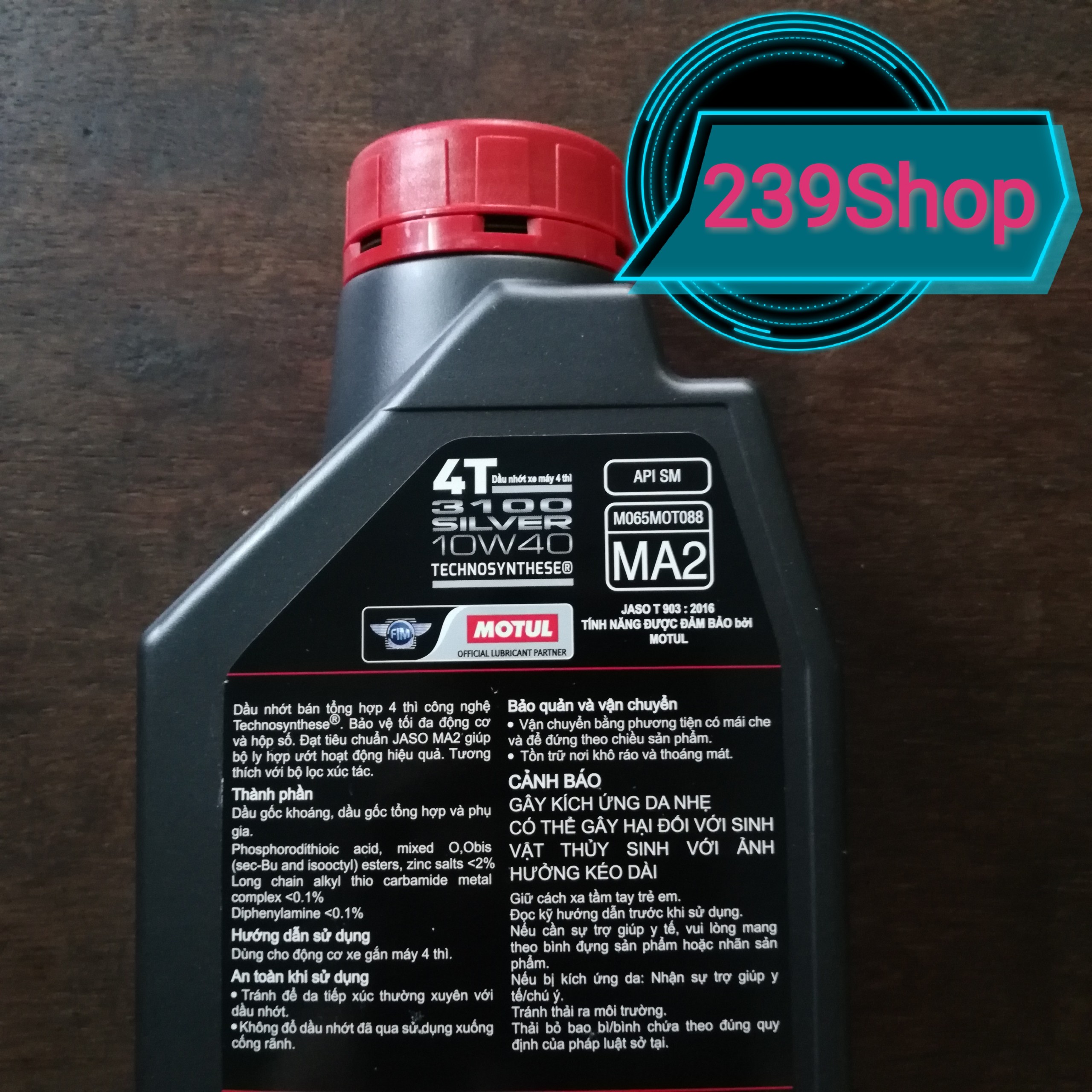 Nhớt xe số Motul 3100 Silver 10w40 1 Lít