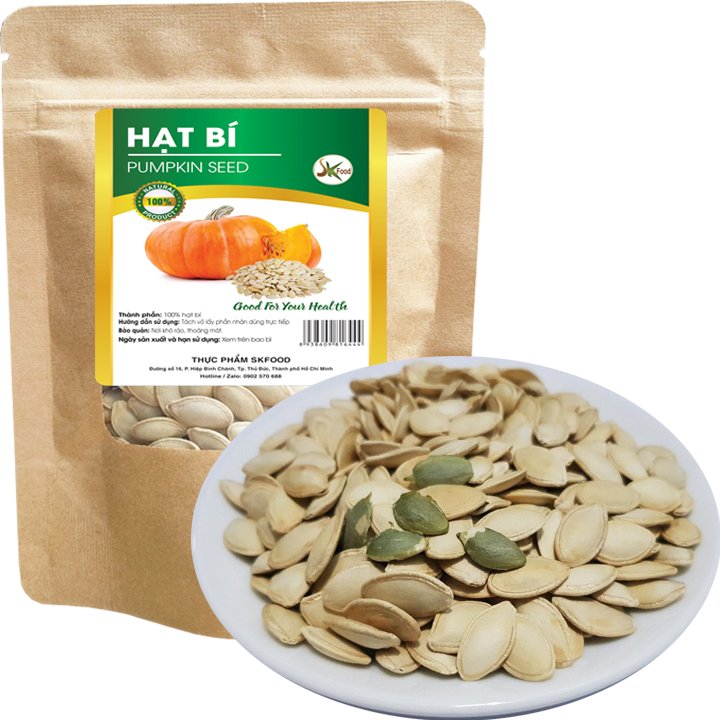 Hạt bí trắng rang chín chất lượng tốt cho sức khỏe SK FOOD