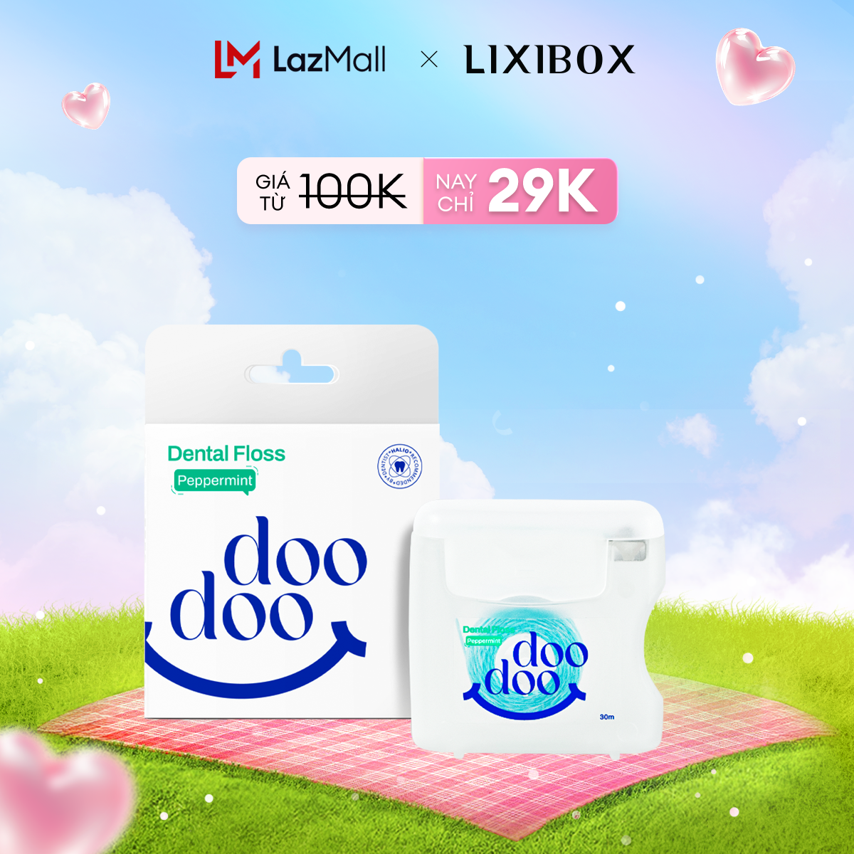 [TƯNG BỪNG ĐẠI LỄ] Chỉ Nha Khoa doodoo Dental Floss 30m