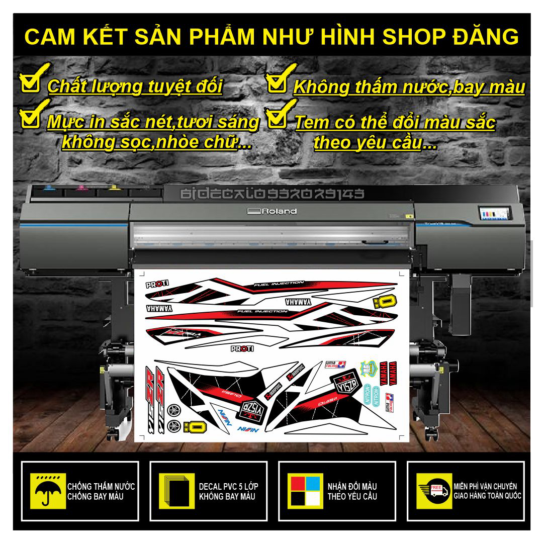 TEM RỜI EXCITER 150 Y15ZR ĐỎ ĐEN 2021