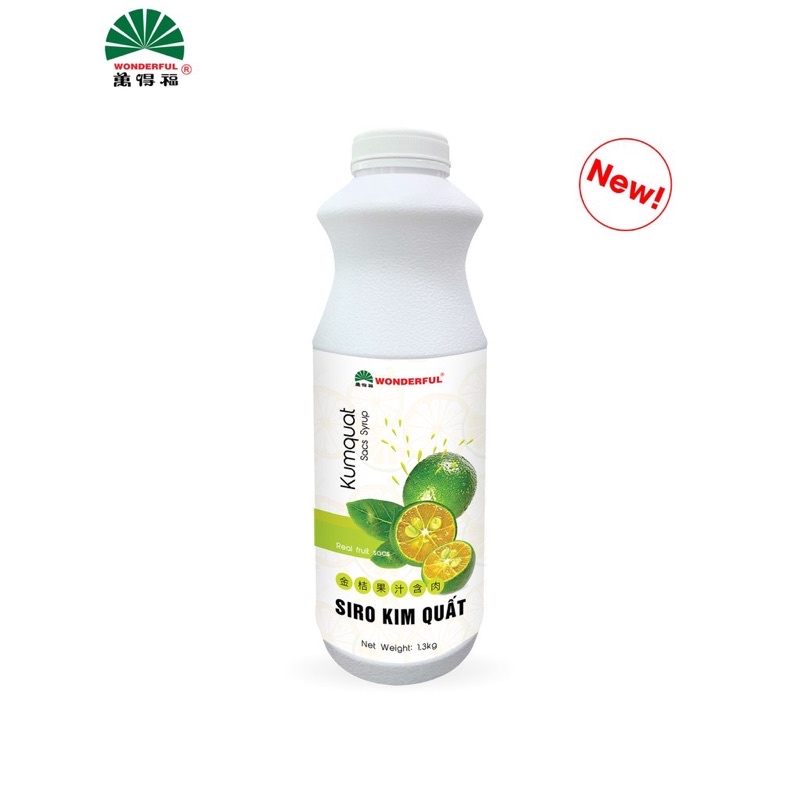 Siro Bưởi đỏ, Kim quất, Chanh Wonderful (có tép)