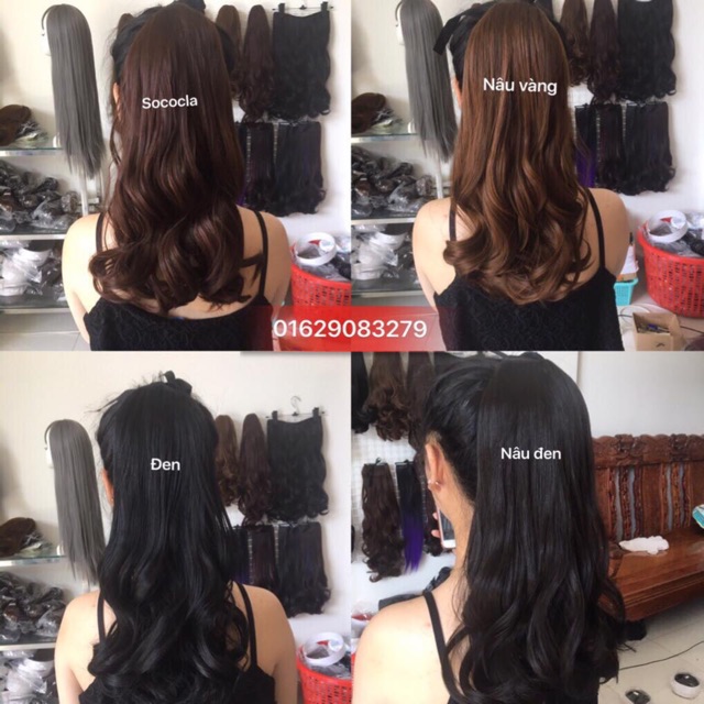 Tóc giả nữ đẹp ❤️💕 FREESHIP❤️💕 tóc cột xoăn 40cm,128