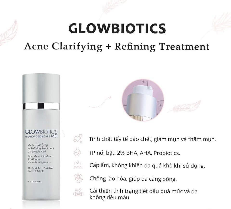 [FreeshipMAX] Serum Glowbiotics 2% BHA Acne Clarifying Refining Treatment