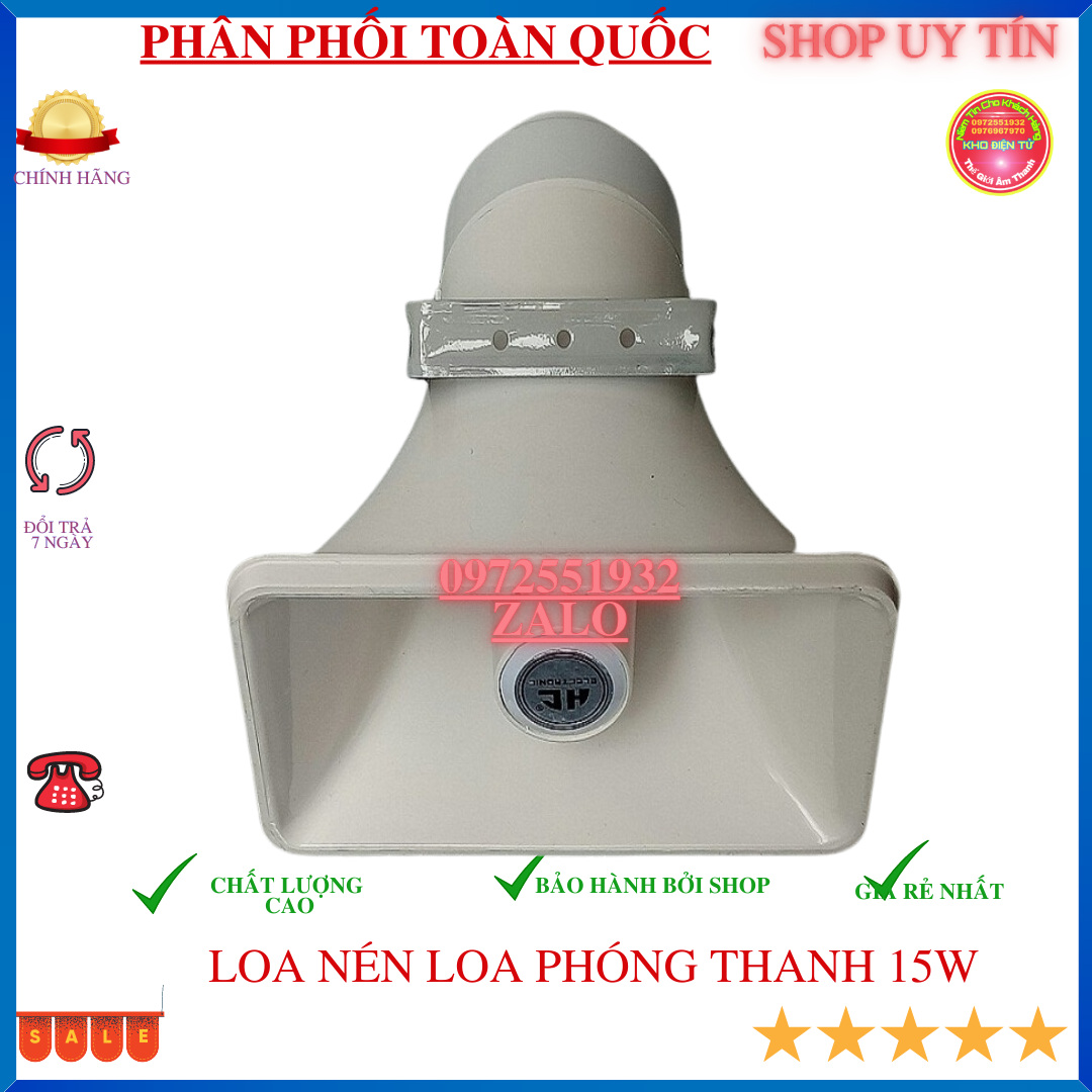 Loa bán hàng -thông báo - Loa nén 15W