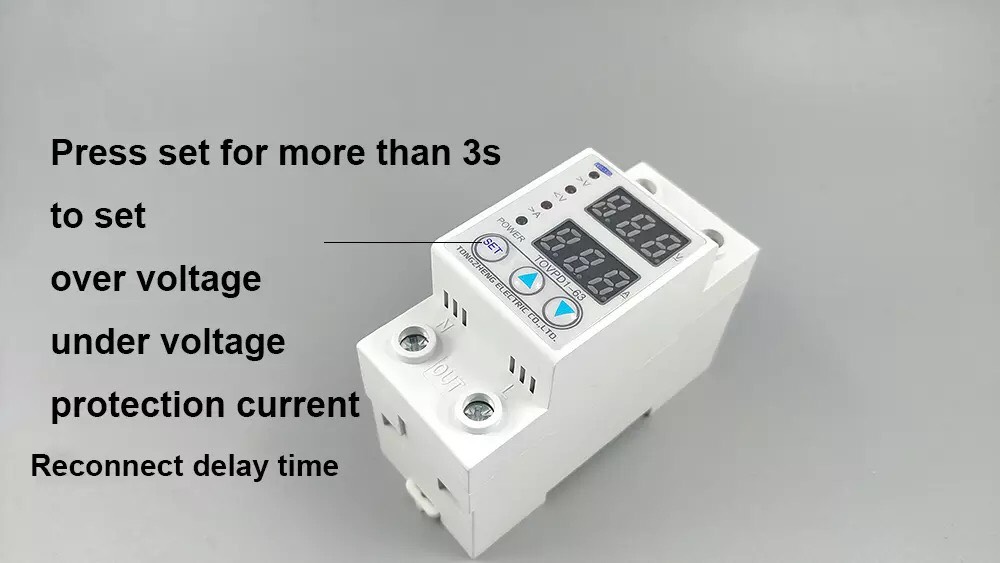 Thiết bị bảo vệ điện có hiển thị dòng áp