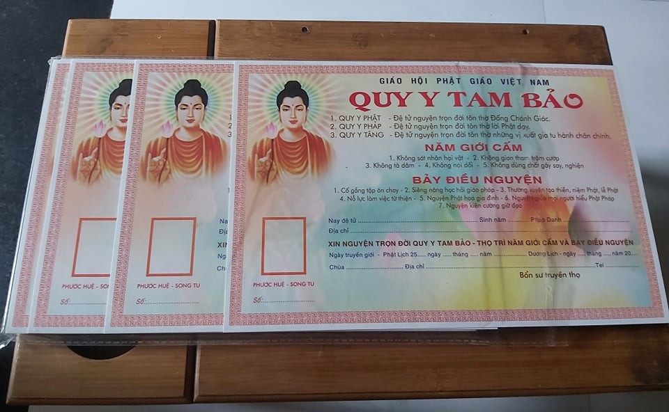 [HCM]Phái Quy Y Tam Bảo A4 ( xấp  50 tấm )