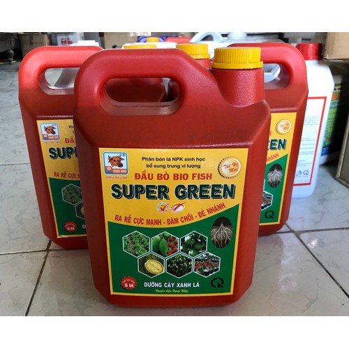PHÂN BÓN CAO CẤP DẠNG NƯỚC SUPER GREEN - Thùng 5 lít
