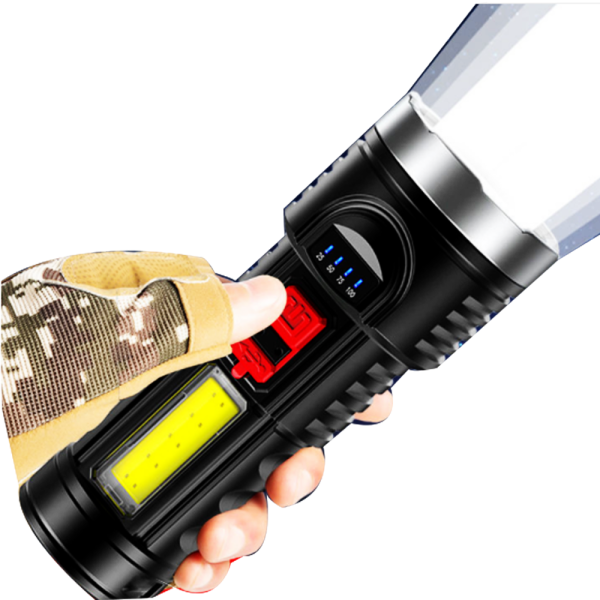 Bảng giá Đèn pin siêu sáng  XPE và COB  chất liệu nhưa ABS có chớp  có pha dung lượng pin 1500mah sạc điện cổng USB 5 v  có đèn báo pin  CÓ VIDEO SẢN PHẨM.bền đẹp.
